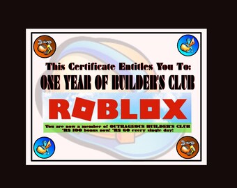 Art Print Roblox Etsy - outrageous builder s club gift certificate roblox something to wrap up when you are giving roblox builder s club as a gift